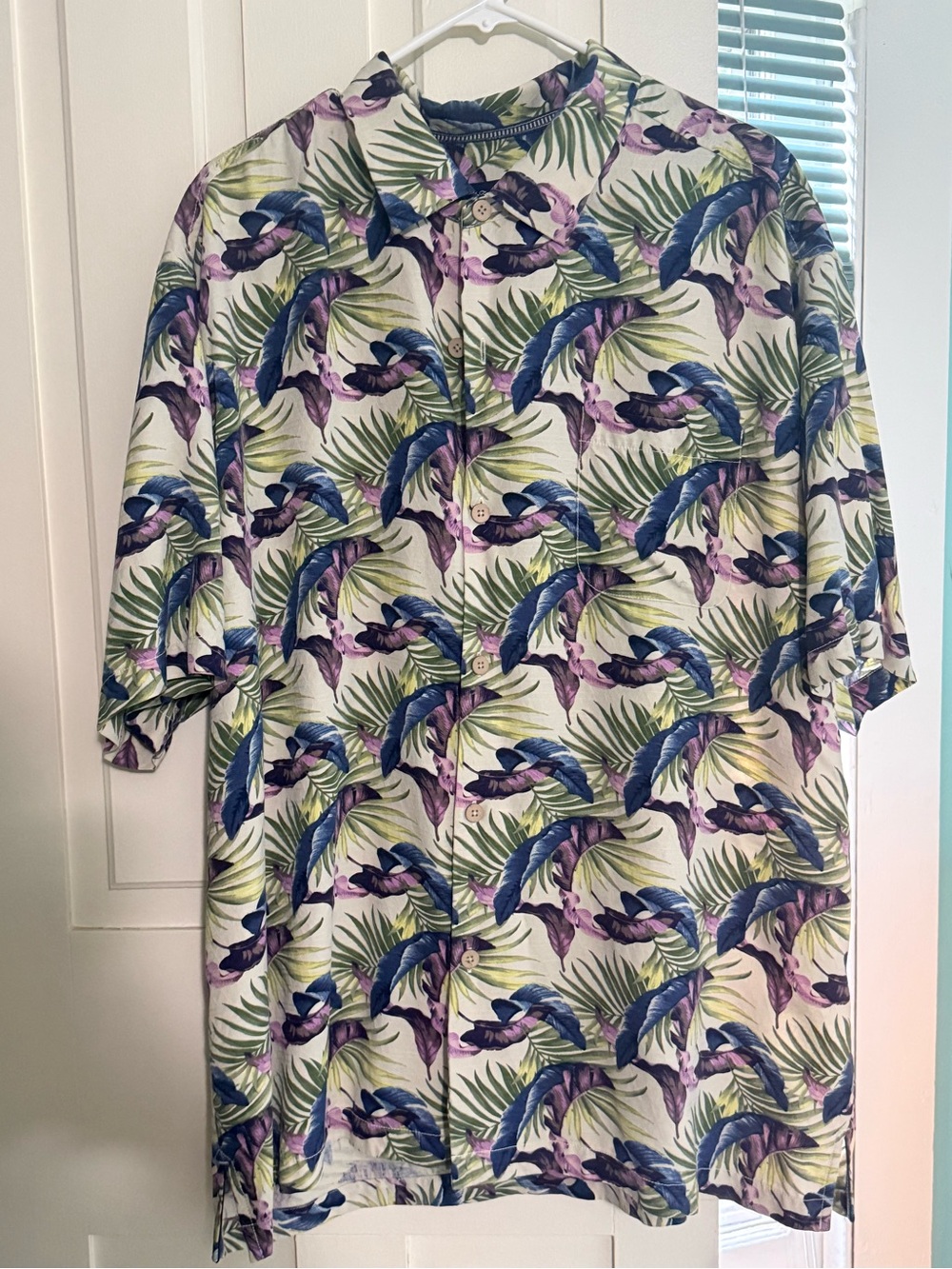 Tommy Bahama Tropical Print Short-Sleeve Shirt - Green & Blue